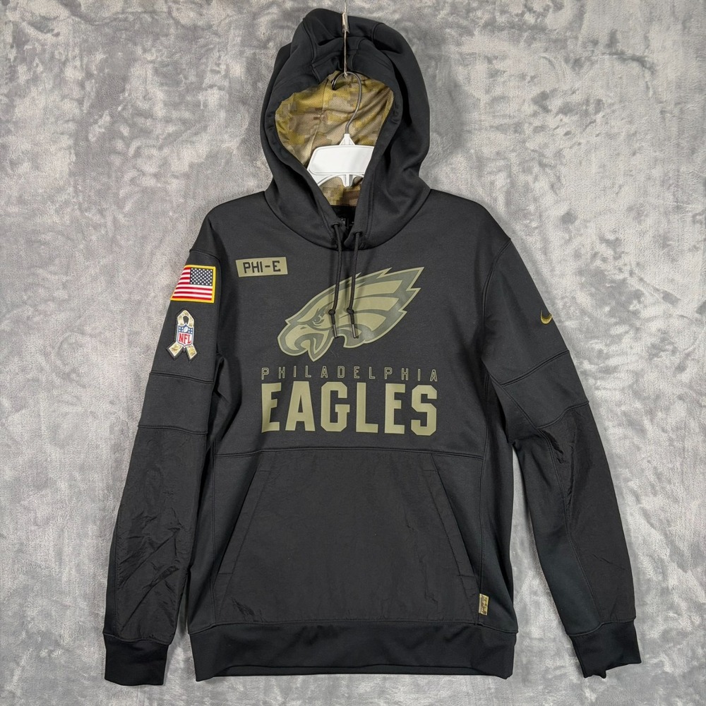 Nike Philadelphia Eagles Salute To Service Hoodie Mens Medium Black Green Camo